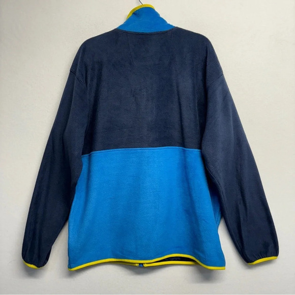 COLUMBIA Back Bowl Full Zip Fleece Jacket Mens XL BLUE YELLOW - Picture 5 of 11